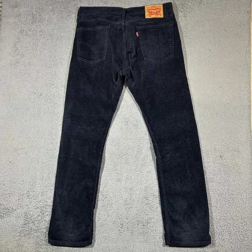 Levis 513 Slim Straight Mens Black Denim Jeans 34x32 Casual Everyday Pants #3310